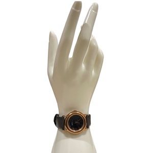 MARC by Marc JACOBS woman gray/brown wristband and rose golden tone wris…